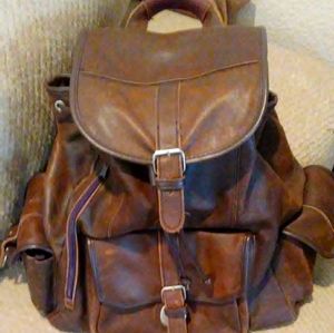 Retro Leather Backpack